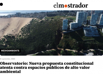 El Mostrador | Observatorio: Nueva propuesta constitucional atenta contra espacios públicos de alto valor ambiental