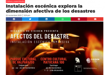 G5 Noticias | Instalación escénica explora la dimensión afectiva de los desastres