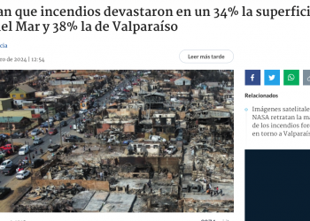 BioBioChile | Revelan que incendios devastaron en un 34% la superficie de Viña del Mar y 38% la de Valparaíso