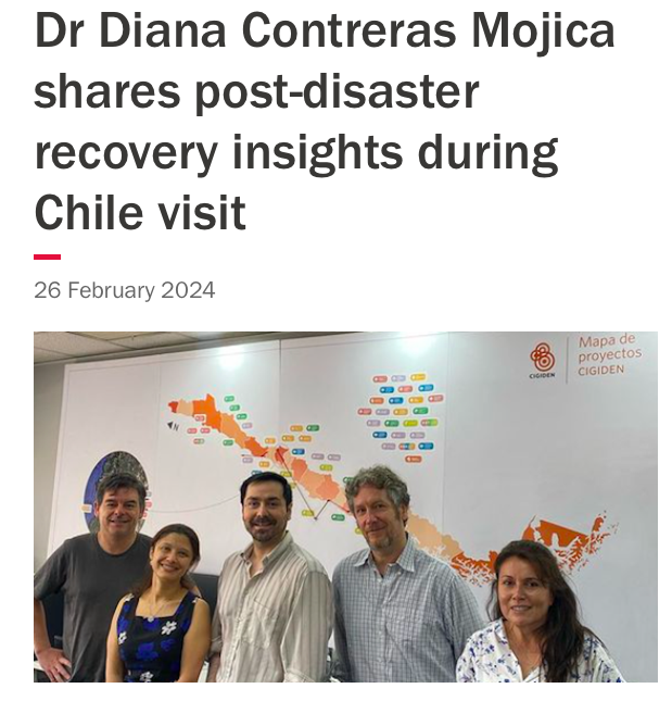 Cardiff University | Dr Diana Contreras Mojica shares post-disaster recovery insights during Chile visit