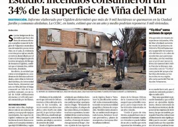 Diario Austral de Los Ríos | Estudio: incendios consumieron un 34% de la superficie de Viña del Mar