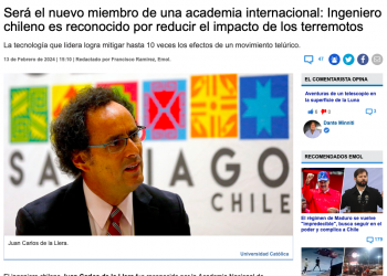Emol | Será el nuevo miembro de una academia internacional: Ingeniero chileno es reconocido por reducir el impacto de los terremotos