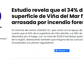 El Ciudadano | Estudio revela que el 34% de la superficie de Viña del Mar fue arrasada por incendio forestal