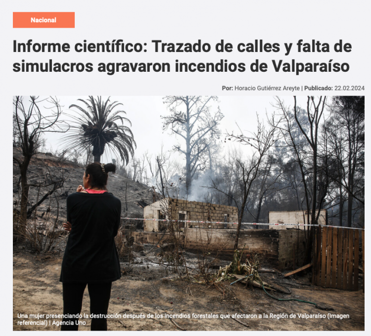 El Desconcierto | Informe científico: Trazado de calles y falta de simulacros agravaron incendios de Valparaíso