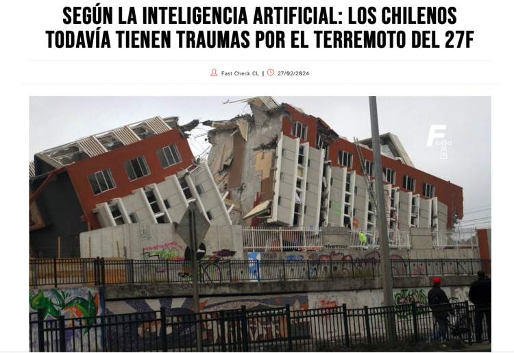 Fastcheck | Según la inteligencia artificial: Los chilenos todavía tienen traumas por el terremoto del 27F