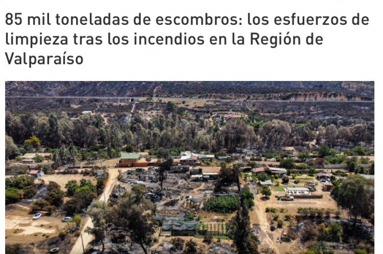 Radio Pauta | 85 mil toneladas de escombros: los esfuerzos de limpieza tras los incendios en la Región de Valparaíso