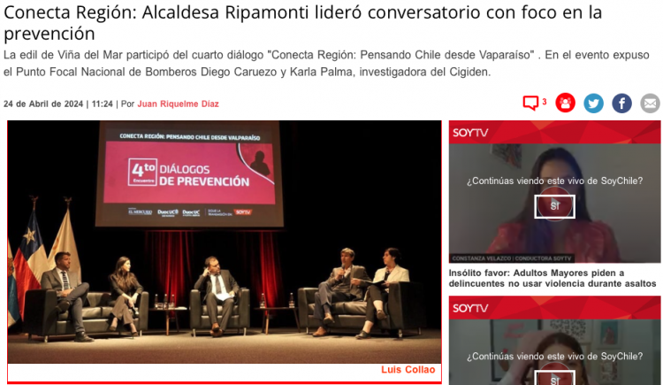 Soy Valparaíso | Conecta Región: Alcaldesa Ripamonti lideró conversatorio con foco en la prevención