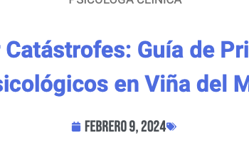 Subjetivamente | Cómo Afrontar Catástrofes: Guía de Primeros Auxilios Psicológicos en Viña del Mar