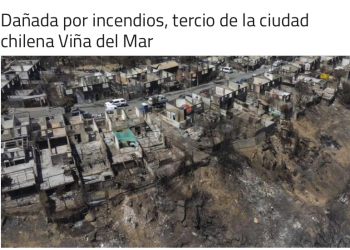 Tiempo | Dañada por incendios, tercio de la ciudad chilena Viña del Mar
