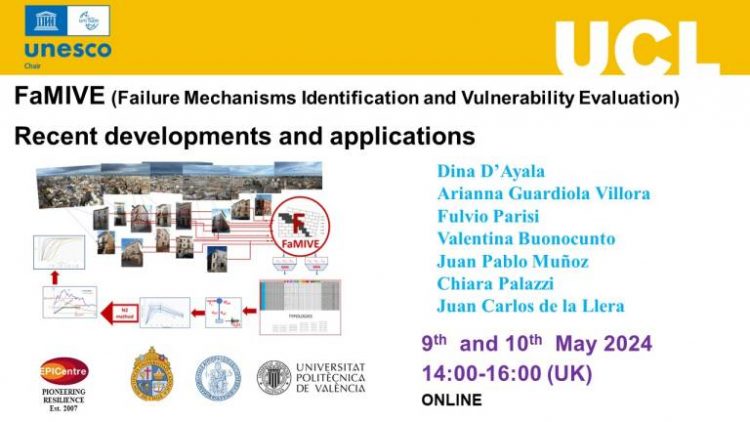 FaMIVE (Failure Mechanisms Identification and Vulnerability Evaluation) Recent developments and applications.