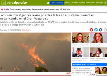 Soy Valparaíso | Comisión Investigadora revisó posibles fallas en el sistema durante el megaincendio en el Gran Valparaíso