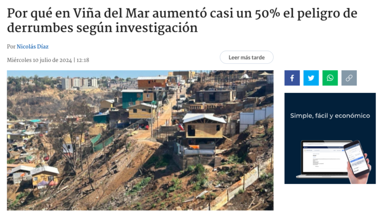 Bio Bio | Por qué en Viña del Mar aumentó casi un 50% el peligro de derrumbes según investigación