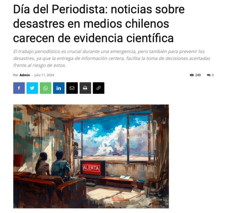 CodexVerde | Día del Periodista: noticias sobre desastres en medios chilenos carecen de evidencia científica