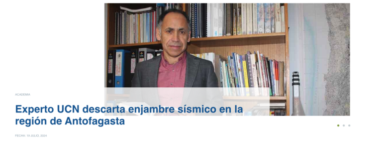 Noticias UCN | Experto UCN descarta enjambre sísmico en la región de Antofagasta