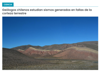 Cooperativa Ciencias | Geólogos chilenos estudian sismos generados en fallas de la corteza terrestre