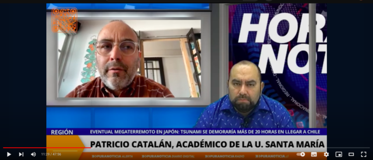 Puranoticia TV | Patricio Catalán explica sobre el Terremoto de Nankai