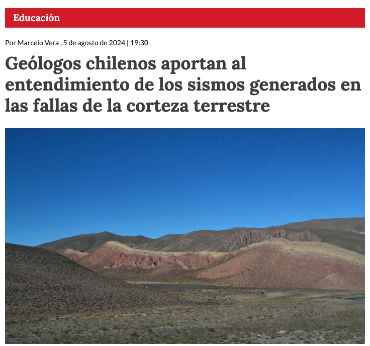 Vertice TV | Geólogos chilenos aportan al entendimiento de los sismos generados en las fallas de la corteza terrestre