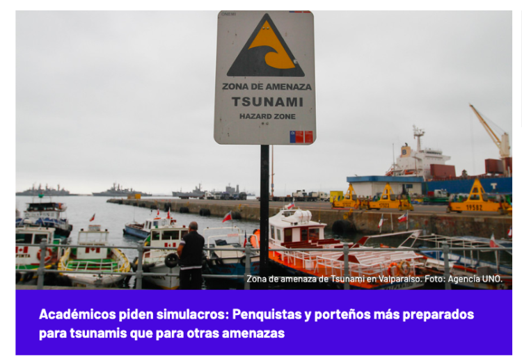 El Desconcierto | Académicos piden simulacros: Penquistas y porteños más preparados para tsunamis que para otras amenazas