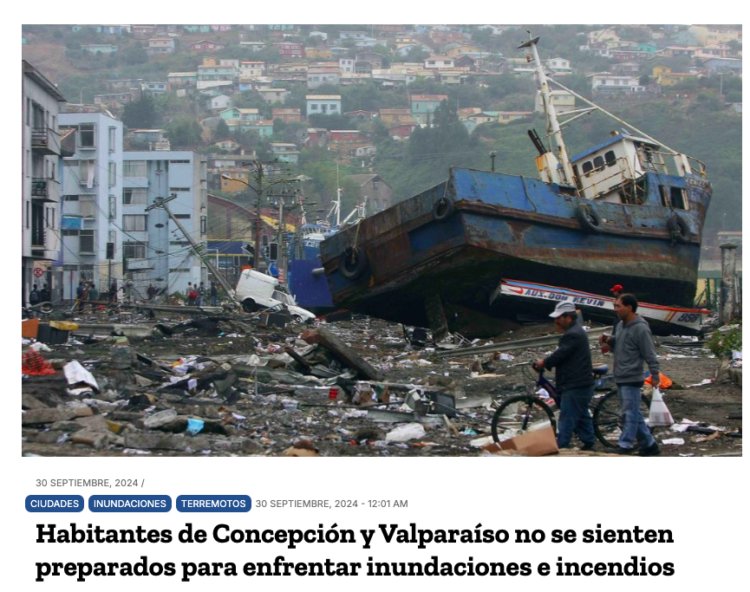 El Diario Inmobiliario | Habitantes de Concepción y Valparaíso no se sienten  preparados para enfrentar inundaciones e incendios