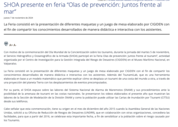 ARMADA | SHOA presente en feria “Olas de prevención: Juntos frente al mar”