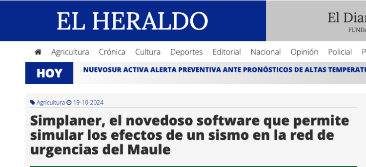 El Heraldo | Simplaner, el novedoso software que permite simular los efectos de un sismo en la red de urgencias del Maule