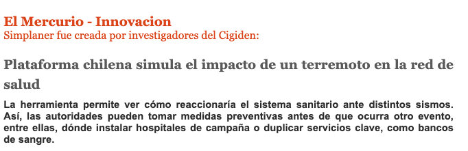 Nex News | Plataforma chilena simula el impacto de un terremoto en la red de salud