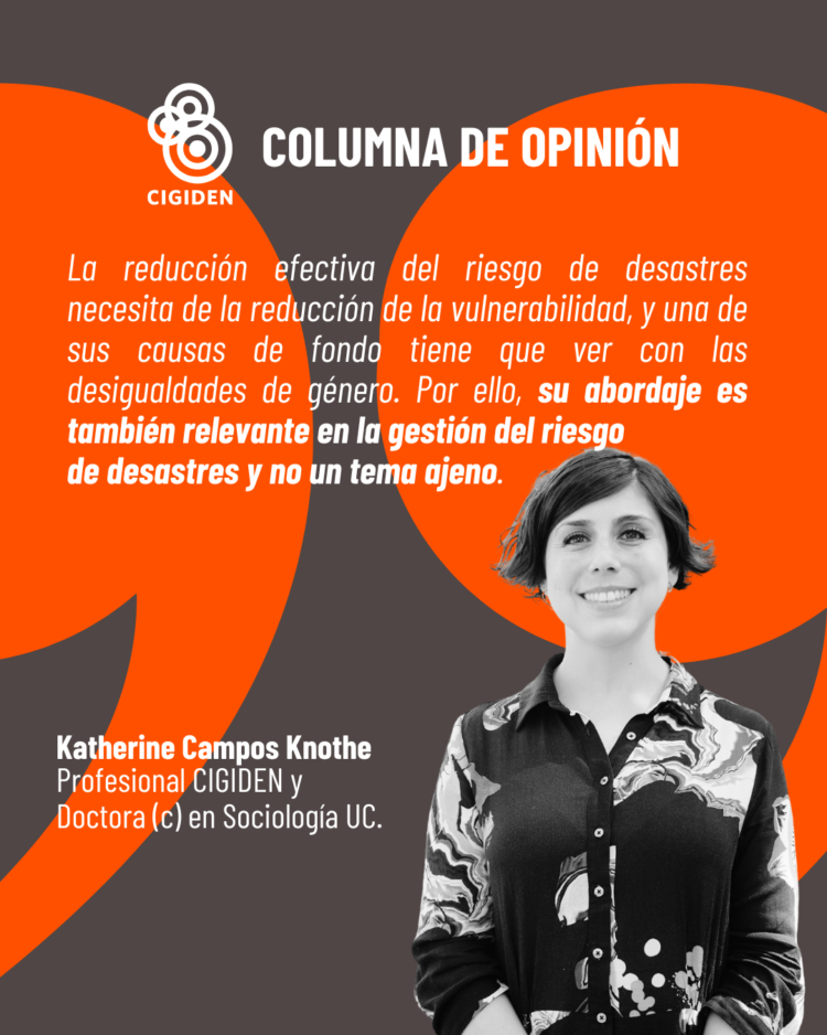 8M | Carta al director | Desigualdad de género y desastres: Un riesgo que no es natural