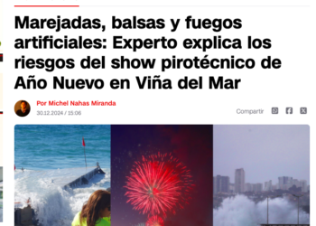 CNN Chile | Marejadas, balsas y fuegos artificiales: Experto explica los riesgos del show pirotécnico de Año Nuevo en Viña del Mar