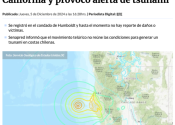 Cooperativa | EE.UU: Sismo de magnitud 7,0 sacudió California y provocó alerta de tsunami