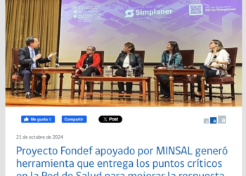 DEGREyD MINSAL | Proyecto Fondef apoyado por MINSAL generó herramienta que entrega los puntos críticos en la Red de Salud para mejorar la respuesta ante terremotos