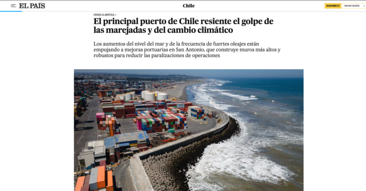 El País | El principal puerto de Chile resiente el golpe de las marejadas y del cambio climático