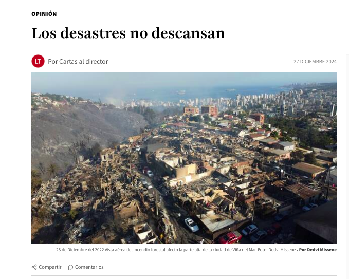 La Tercera | Los desastres no descansan