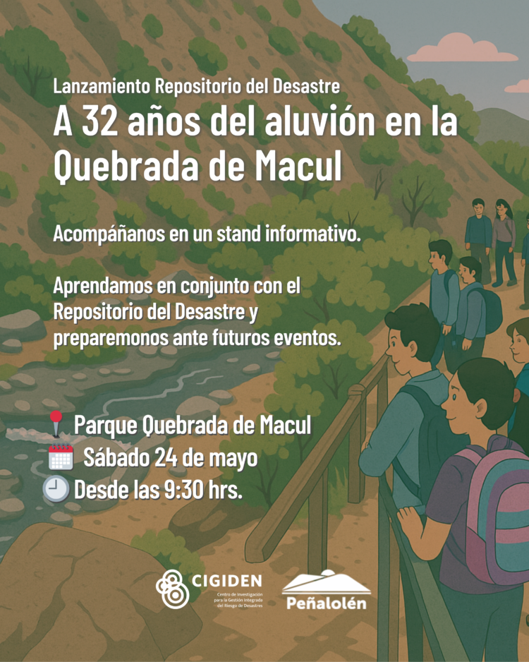 Lanzamiento Repositorio del Desastre: A 32 años del Aluvión de Quebrada de Macul