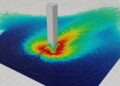Olas de tsunamis provocan vórtices que generan socavones que ponen en peligro la edificación costera