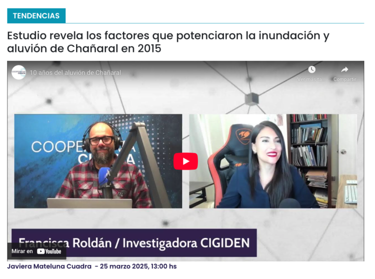 Cooperativa Ciencias | Estudio revela los factores que potenciaron la inundación y aluvión de Chañaral en 2015