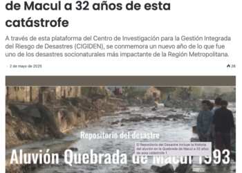 Radio Comunicativa | El Repositorio del Desastre incluye la historia del aluvión en la Quebrada de Macul a 32 años de esta catástrofe