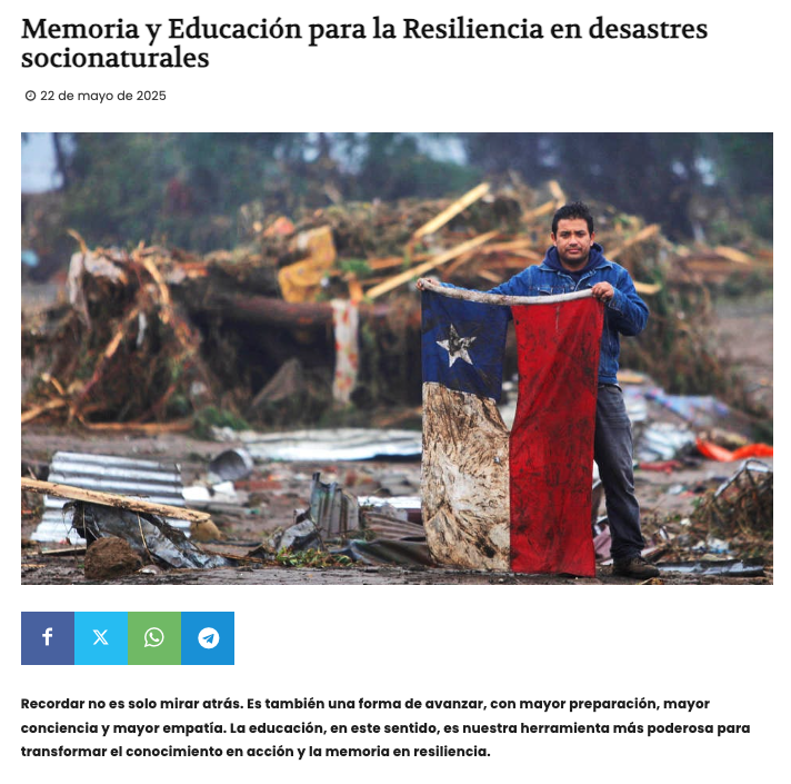 Radio del Mar | Memoria y Educación para la Resiliencia en desastres socionaturales