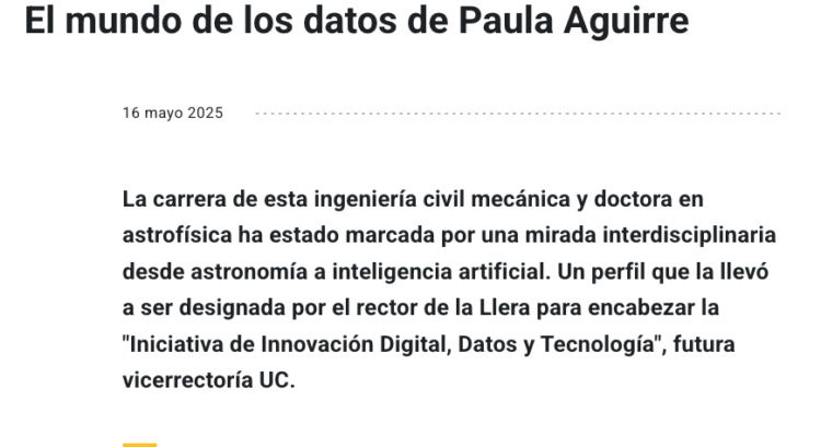 UC | El mundo de los datos de Paula Aguirre